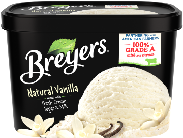 Breyers Ice Cream Natural Vanilla 48 Oz - Breyers Strawberry Ice Cream (381x381), Png Download