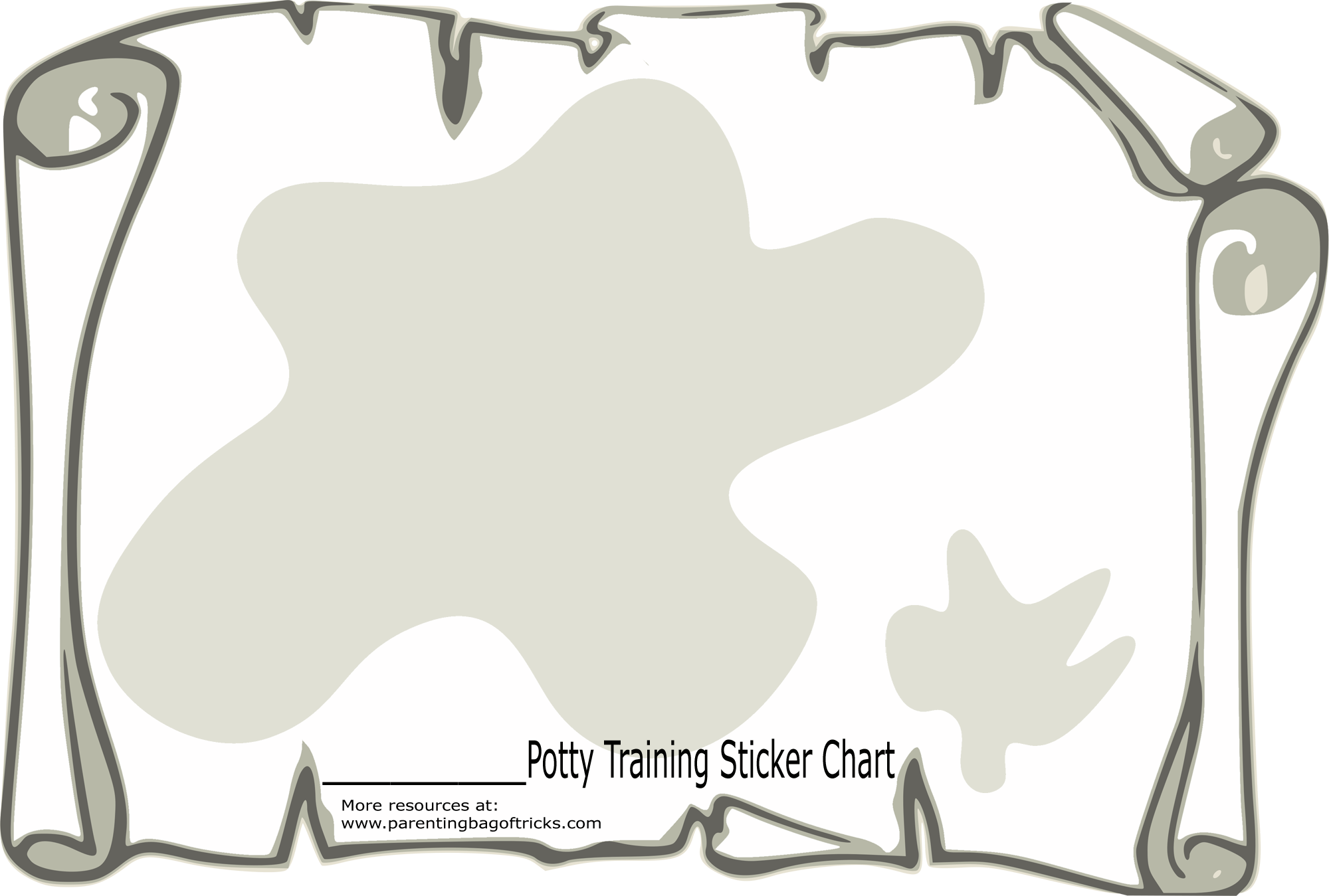 Blank Treasure Map Png - Scroll Clip Art (2000x1349), Png Download