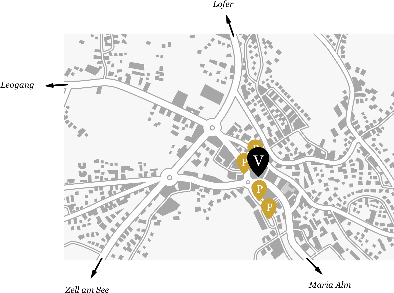 Anfahrtsskizze Völlerei Restaurant & Bar Saalfelden - Diagram (1807x1162), Png Download