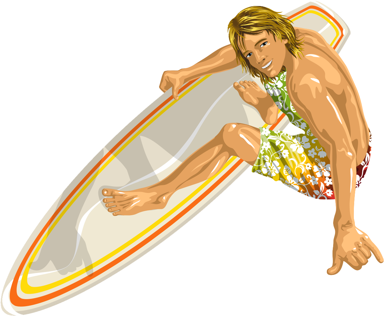 Surfing Png Picture - Surfer Png (1405x1100), Png Download