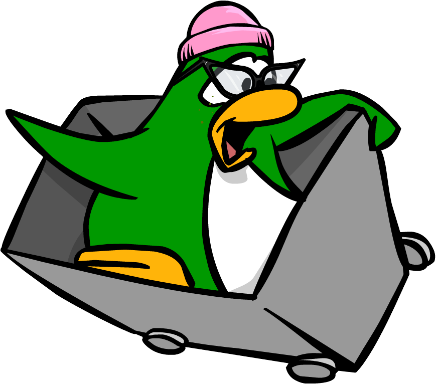 Aunt Arctic Cart Surfing - Surf Club Penguin (869x766), Png Download