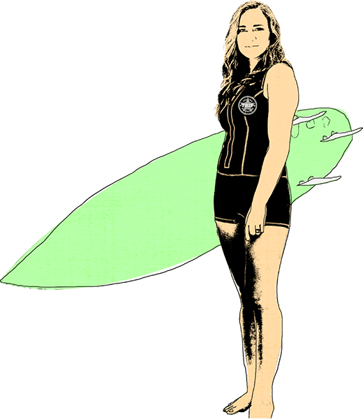 Girl Surfing Png Pic - Surfer Girl Png (520x600), Png Download