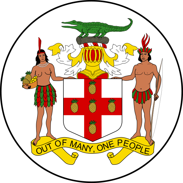 Badge Of Jamaica - Jamaican Coat Of Arms (600x600), Png Download