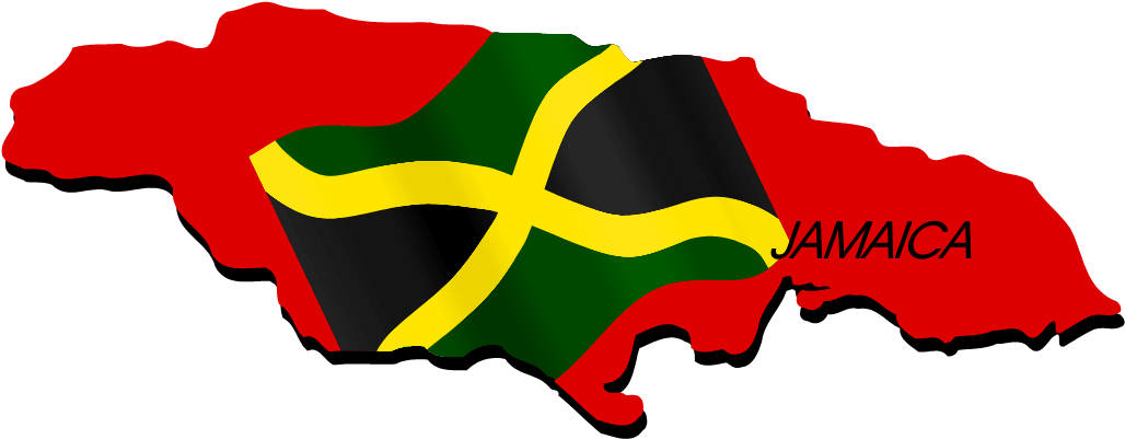 Jamaica Clipart - Clip Art Map Of Jamaica (600x237), Png Download