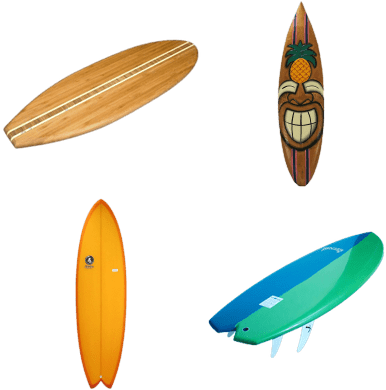 Totally Bamboo (green) Tropical Surfboard Cutting Board (400x400), Png Download