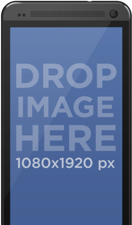 Android Png Mockup Of Black Htc One M8 Smartphone With - Android Phone Tablet Mockup (640x480), Png Download