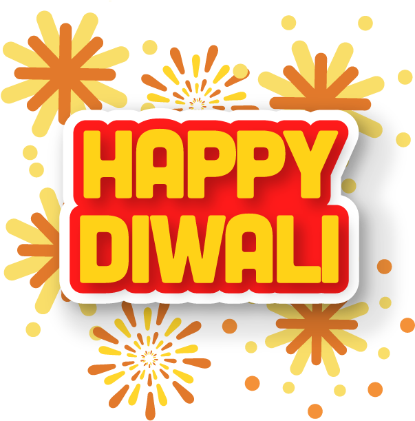 Diwali Stickers Messages Sticker - Happy Diwali Text Text Png (618x618), Png Download