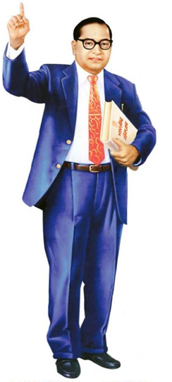 Bhimrao Ambedkar Was Born On 14th April, 1891 In Mahu - Dr Babasaheb Ambedkar Standing (249x550), Png Download