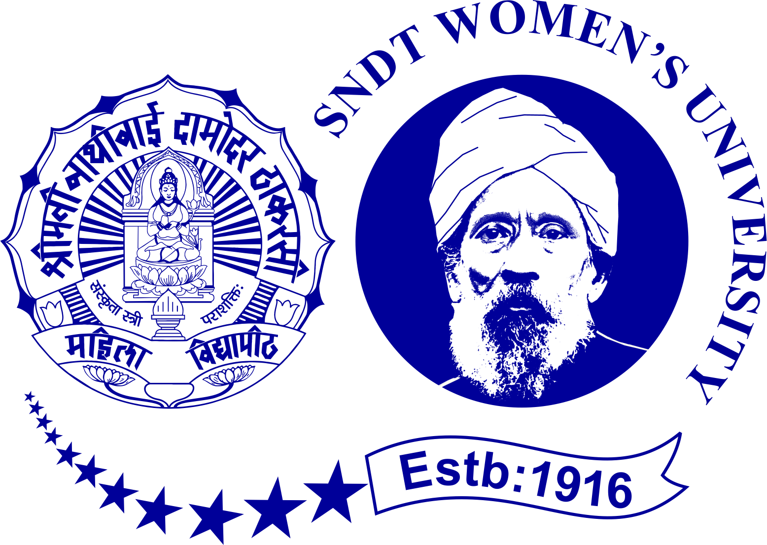 Home - Sndt Women's University Logo (1556x1106), Png Download