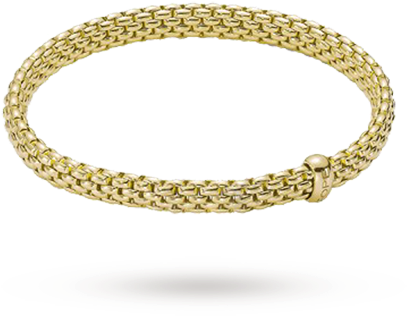 Fope Vendome Gold Bracelet - Fope 18ct Yellow Gold Vendome Flex’it Bracelet - Fope (460x460), Png Download