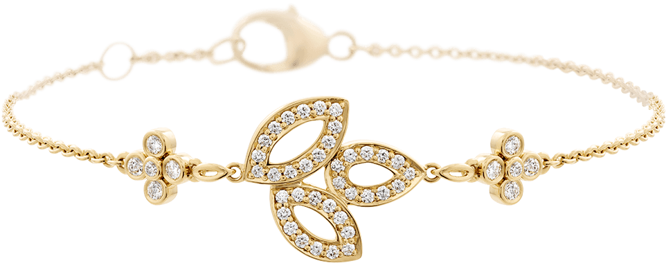 Lily Cluster By Harry Winston, Diamond Bracelet In - Harry Winston Gold Bracelet (1200x800), Png Download