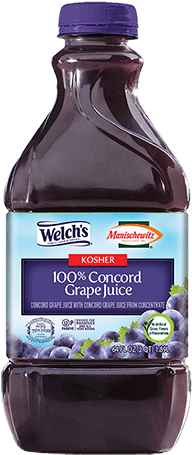 Welch's Manischewitz Concord Grape Juice 64 Oz 8-count (288x504), Png Download