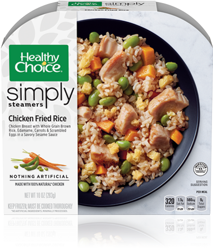Chicken Fried Rice - Healthy Choice Power Bowls (500x500), Png Download
