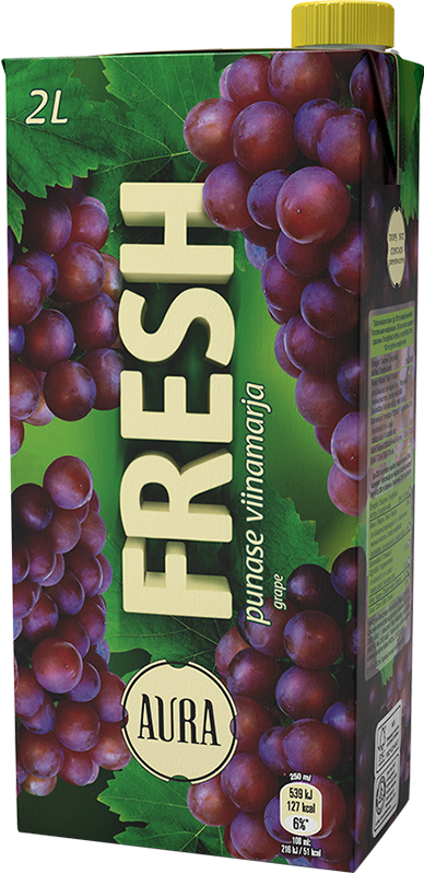Aura Fresh Red Grape Juice Drink - Aura (388x799), Png Download