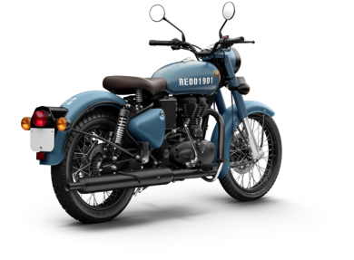 Royal Enfield Classic Signals 350 Airborne Blue - Royal Enfield Classic 350 Signal (559x450), Png Download