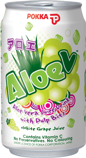 Aloe V White Grape Juice Drink - Pokka Aloe V White Grape And Aloe Vera Juice 300 Ml (450x750), Png Download