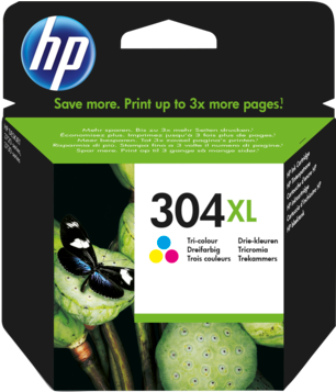 Hp 304xl Tri-color Original Ink Cartridge - Hp 304xl Color (474x356), Png Download