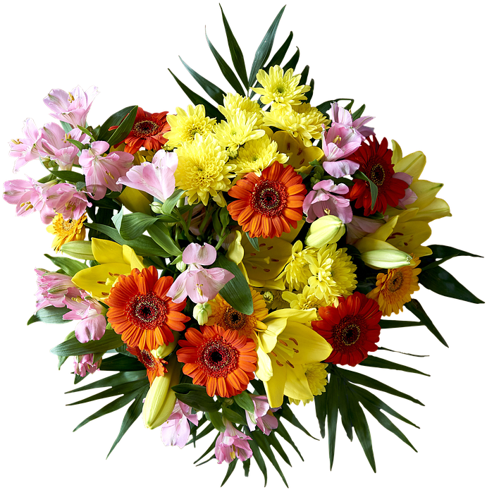 Bouquet, Flower, Plant, Nature, Ornament, Leaf, Color - Vase And Flowers With Happy Teachers Day (732x720), Png Download