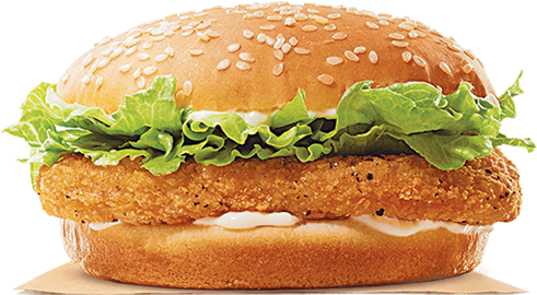 Our New Chicken Burger Is A Mighty Tasty Chicken Patty - King Chicken Burger King (500x540), Png Download