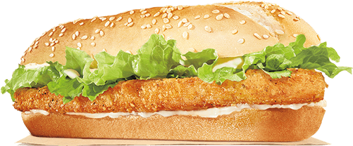 Original Chicken Sandwich - Burger King King Chicken Fillet (500x540), Png Download