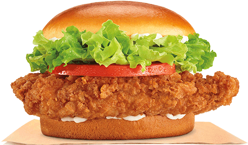 Our New Crispy Sandwich Is A Premium White Meat Chicken - Burger King Crispy Chicken Burger (500x540), Png Download