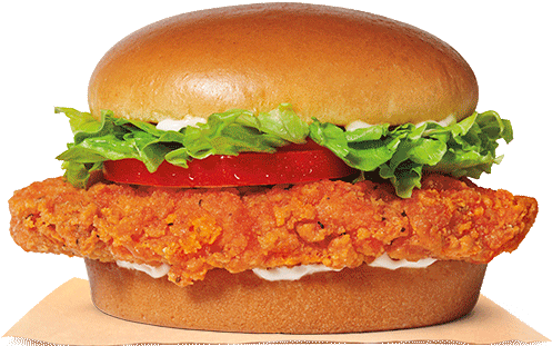 Spicy Crispy Chicken Sandwich (500x540), Png Download