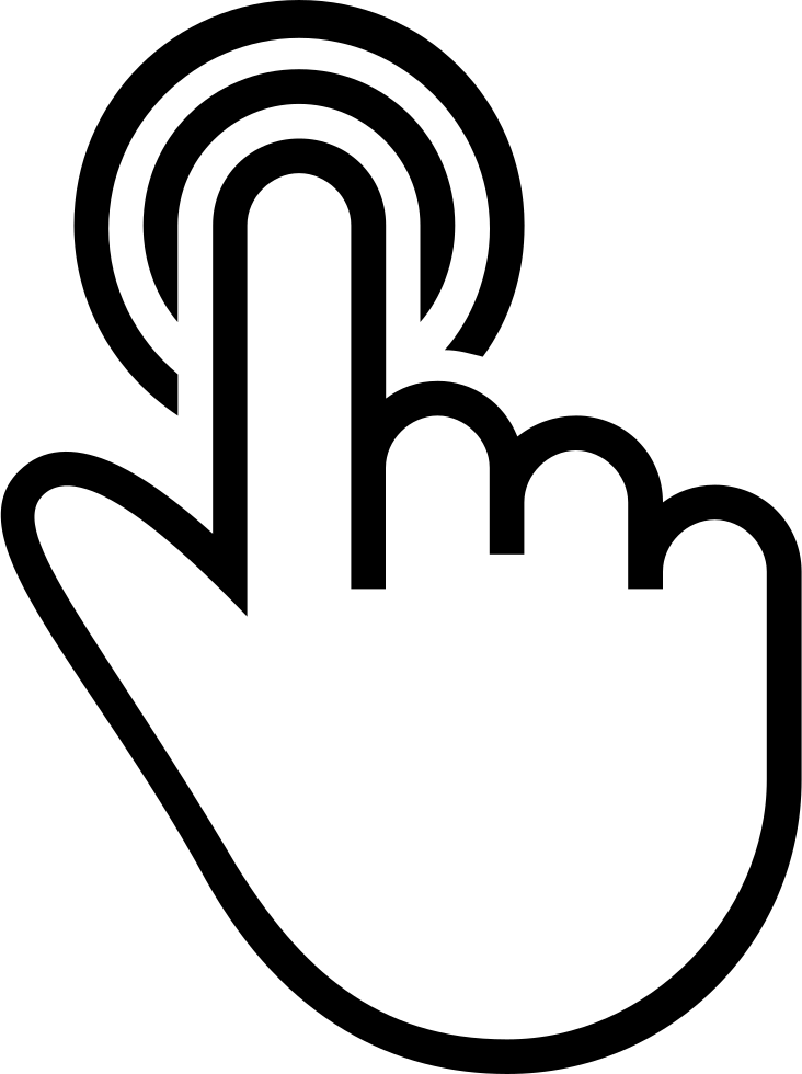 One Finger Tap Gesture Of Outlined Hand Symbol Comments - Case For Galaxy S8 Soft Tpu Protective Cover (732x980), Png Download