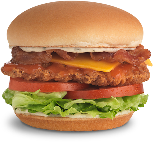 Buffalo Chicken Club - Hamburger (600x560), Png Download