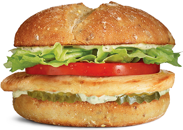 Chicken Grill® Deluxe Burger - A&w Grilled Chicken Burger (600x436), Png Download
