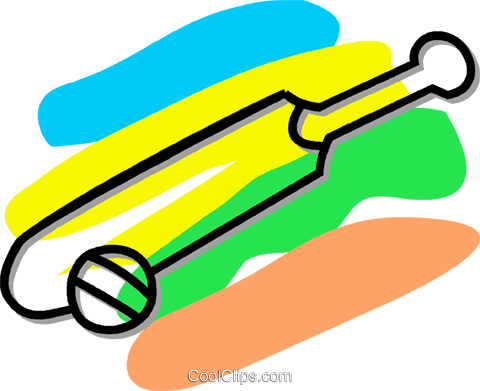 Cricket Bat And Ball Royalty Free Vector Clip Art Illustration - Cricket (480x391), Png Download
