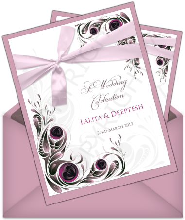 Letter Style Email Indian Wedding Invitation Design - New Year 2012 Greeting Cards (406x471), Png Download