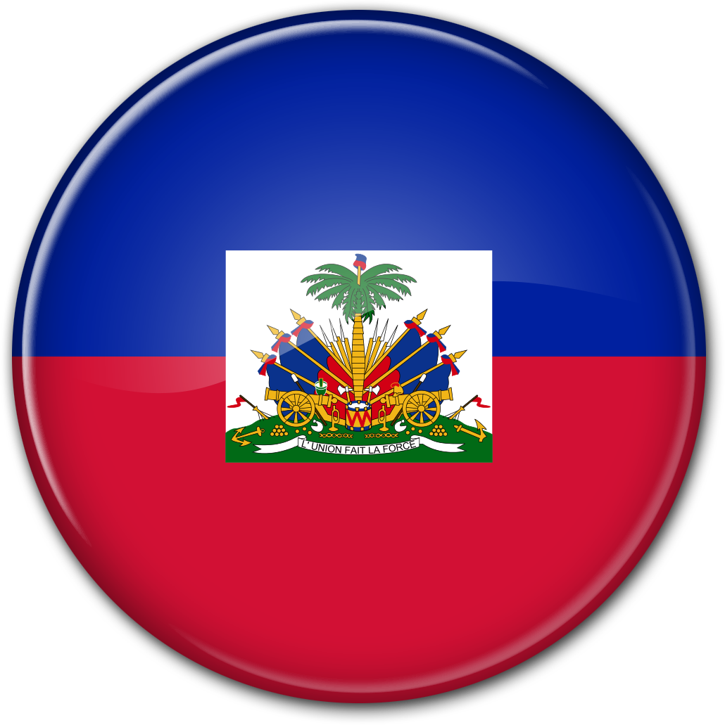 Round Flag Of Haiti - Haiti Flag (1030x1031), Png Download