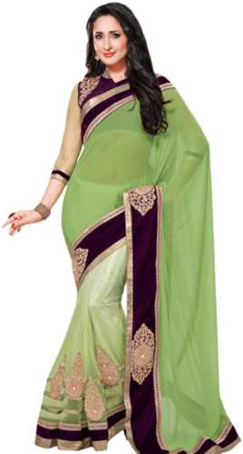 Surat Sarees-latest Surat Party Wear Saree - Saree Latest Design 2018 Surat (347x500), Png Download
