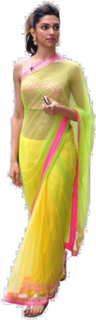 download deepika padukone lime yellow bollywood saree deepika padukone full png png image with no background pngkey com download deepika padukone lime yellow
