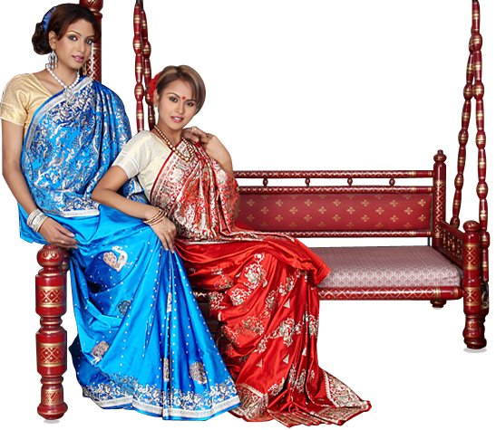 1 - Banarasi Sari (547x475), Png Download