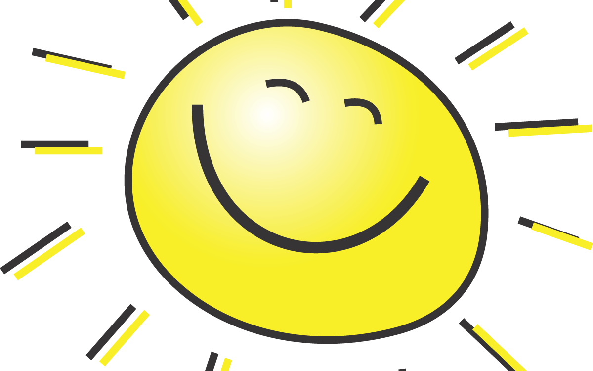 Happy Smiling Sun - Sun Clipart (1200x750), Png Download