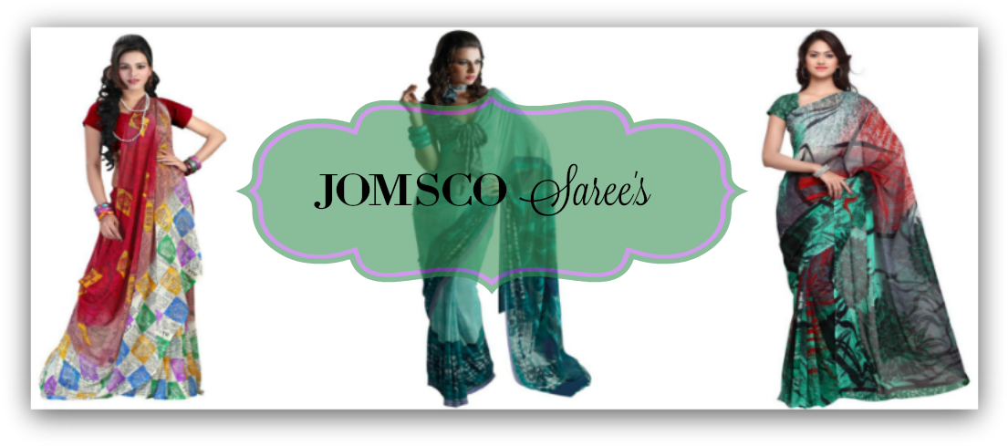 Jomsco Saree's Indian Fashions - Sari (1116x500), Png Download