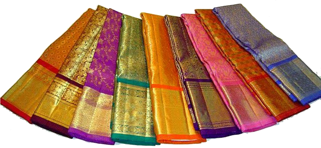 Kanchipuram Silk Sarees - Pure Silk Sarees (1024x482), Png Download