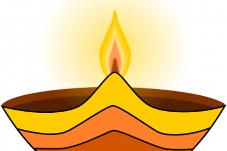 Indian Traditional Oil Lamp Png - Diya Clipart Png (450x300), Png Download