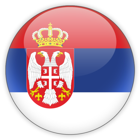 Glossy Round Flag Of Serbia - Bandera De Serbia Png (640x480), Png Download