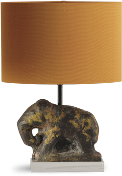 Vlb56a Elephant Lamp, Left Old Paint - Elephant Lamp Porta Romana (500x500), Png Download