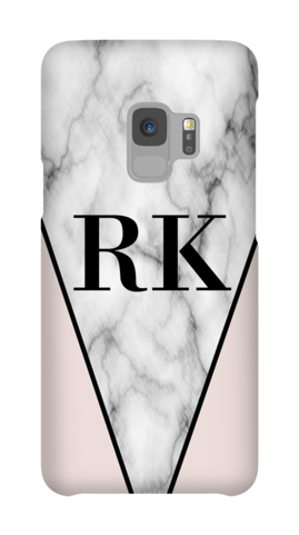 Personalised Pink X Grey Marble Contrast Initials Samsung - Samsung Galaxy S9 (480x480), Png Download