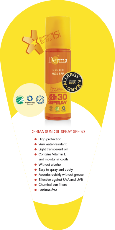 Finest Derma Sun Guide With 30 Great Yellow Light Rays - Derma Sololie Spray Spf 30 (høj Beskyttelse) 200 Ml (390x780), Png Download