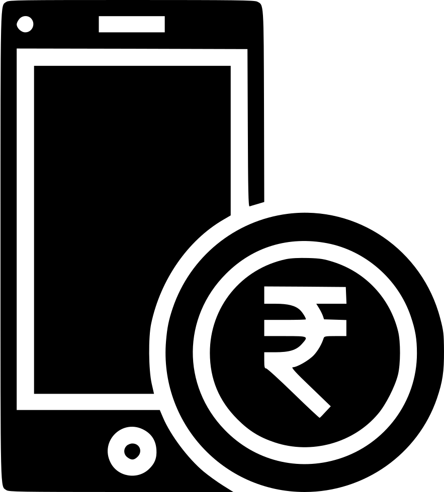 Mobile Money Currency Coin Indian Rupee Payment Svg - Payment (883x980), Png Download