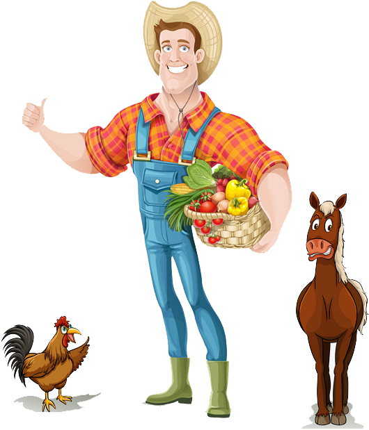 Farmer Png Background Image - Animated Farmer Png (650x695), Png Download