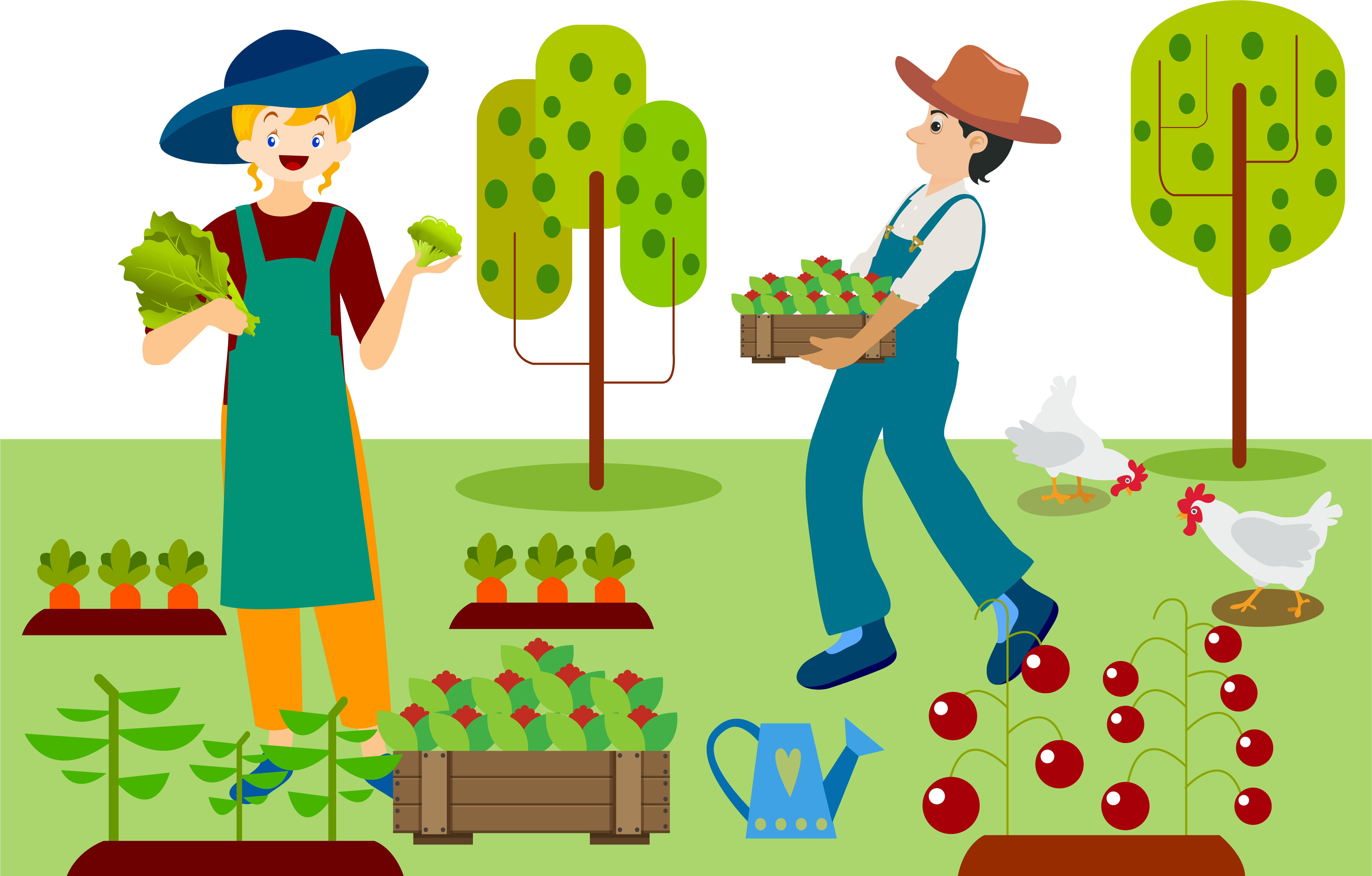 19 Farming Png Royalty Free Library Vegetable Farm - Agriculture Farming Clipart (5488x3528), Png Download