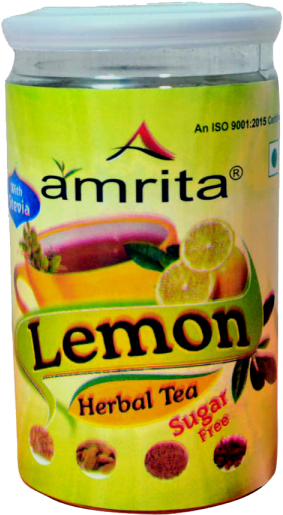 Amrita Lemon Tea With Stevia - Tea (600x800), Png Download
