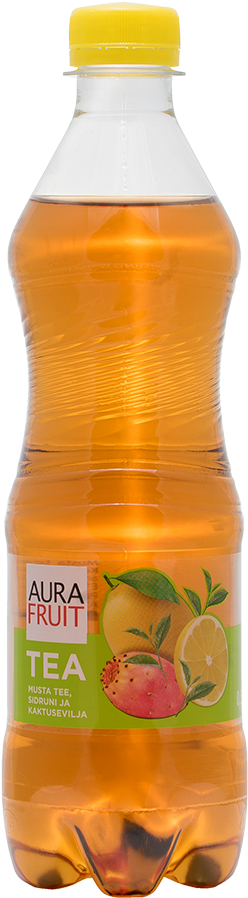 Aura Fruit Tea With Black Tea, Lemon & Cactus Fruit - Schweppes (400x916), Png Download