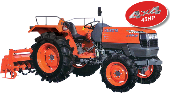 Large Fuel Tank - Kubota Tractor 45 Hp Price In India (598x348), Png Download