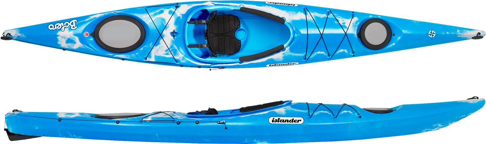Islander Bolero Aqua/granite Touring Kayak - Islander Jive Kayak (1659x893), Png Download